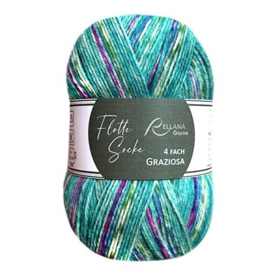 '3100 turquoise ' flotte socke: graziosa by Rellana Garne | Wabi Sabi