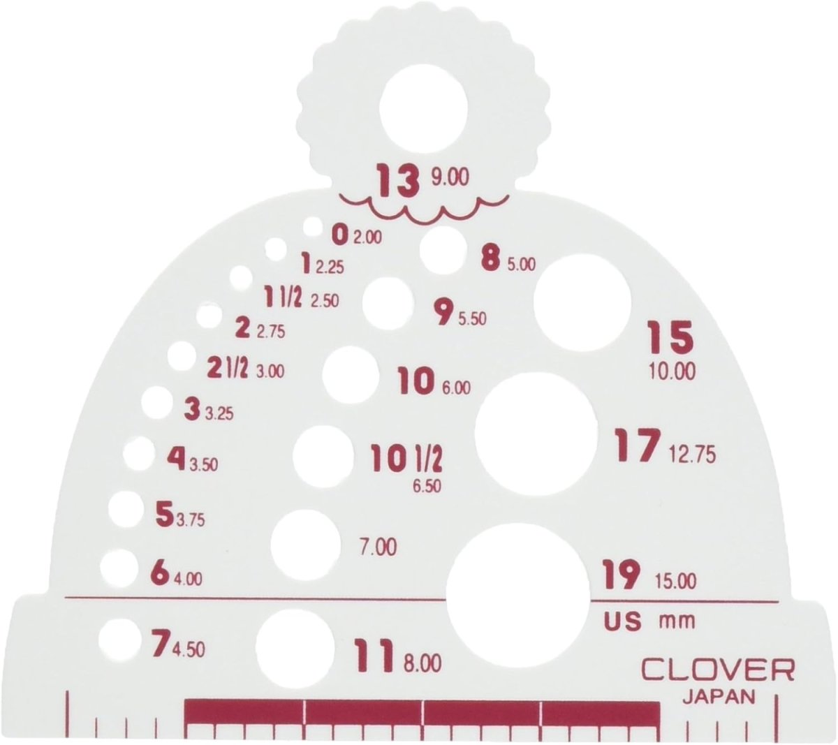 ' ' knitting needle gauge by clover | Wabi Sabi