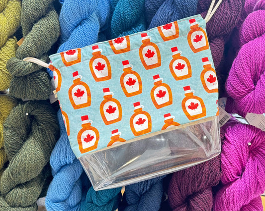 'maple syrup ' canada themed project bags: shawl size by Doorstopper | Wabi Sabi