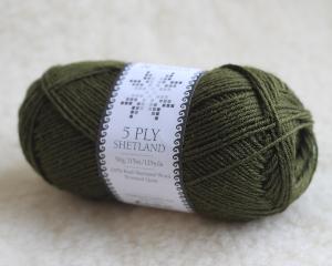 5-ply shetland - olive at Wabi Sabi