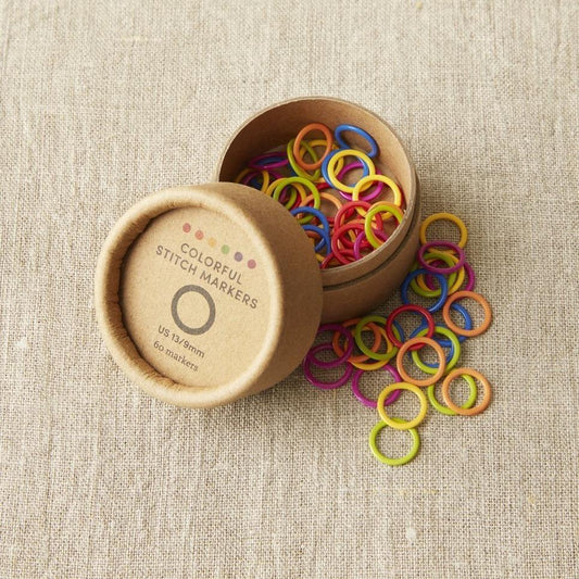 'Jumbo - up to 16 mm ' colourful ring stitch markers by Cocoknits | Wabi Sabi