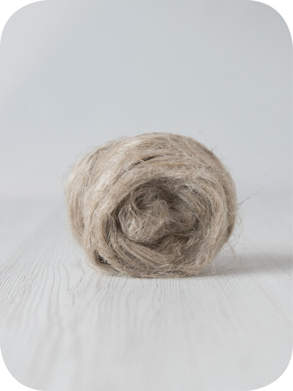 Flax (Linen) Roving, 50g - natural dark brown at Wabi Sabi