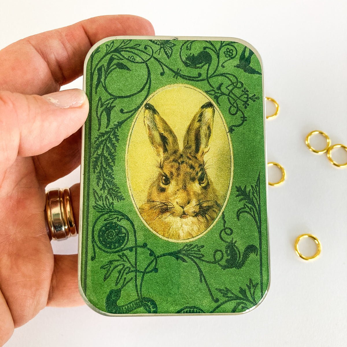 Notions Tins - bunny at Wabi Sabi