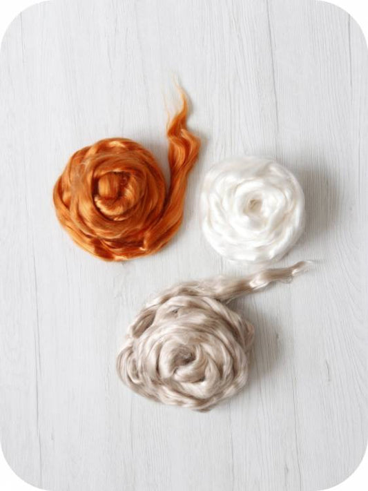 'Dark ' Tencel™ Lyocell Roving: 50g by DHG | Wabi Sabi