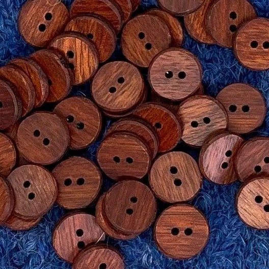 wooden buttons - 1/2" - bloodwood (4) at Wabi Sabi