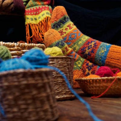 Knitting socks that match - Wabi Sabi