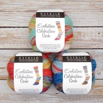 01 tropical evolution: celebration sock by estelle yarns at Wabi Sabi