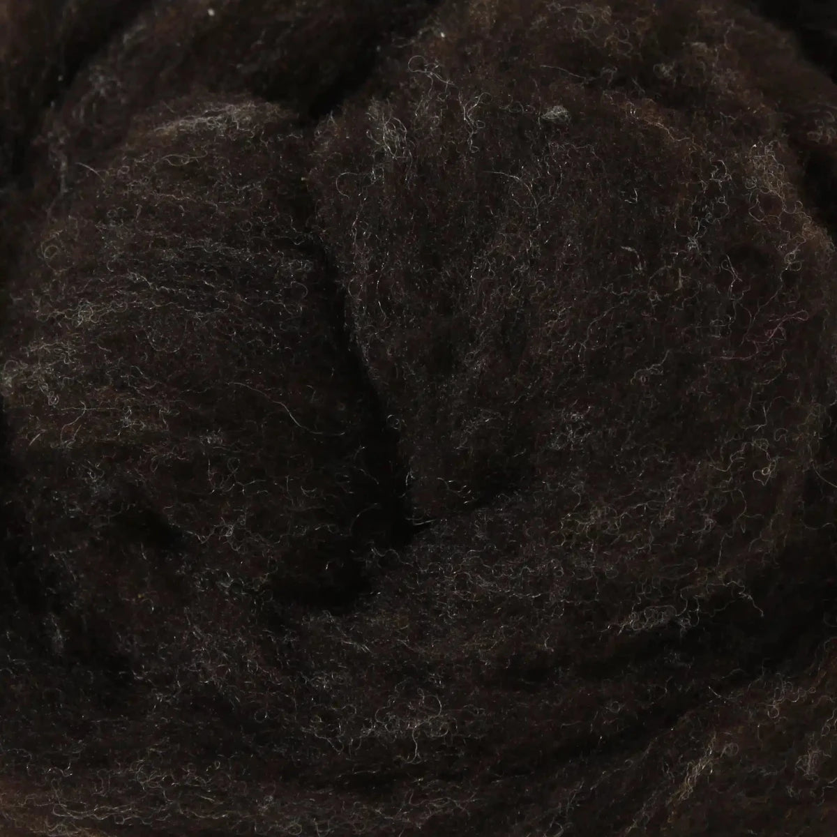 05 Natural Black 100% canadian wool roving by custom woolen mills at Wabi Sabi