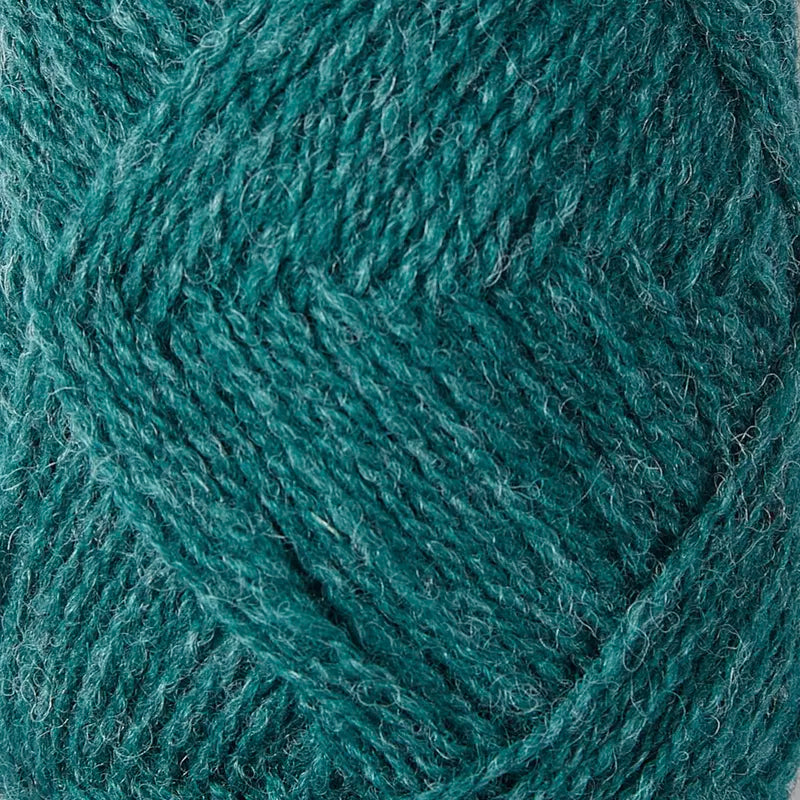 65 marled mid green shetland jumper weight by jamieson & smith at Wabi Sabi