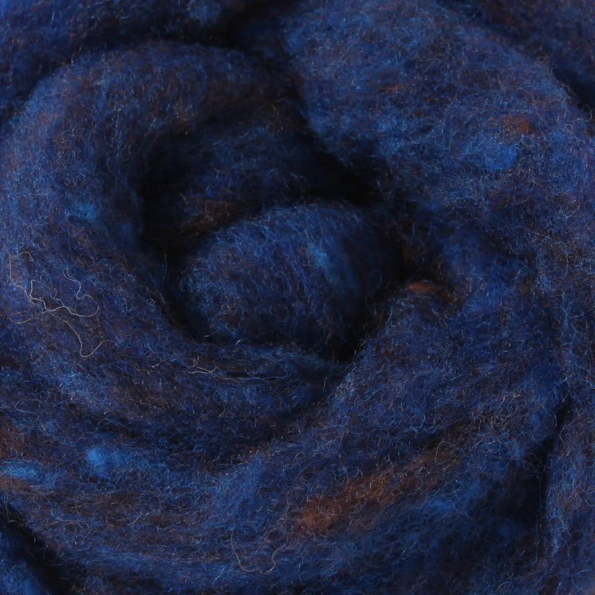 '06H7 blue galaxy heather ' 100% canadian wool roving by gram by Custom Woolen Mills | Wabi Sabi