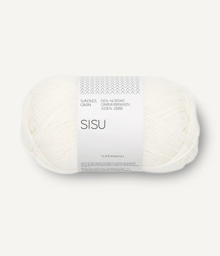 1001 white sisu by sandnes garn at Wabi Sabi