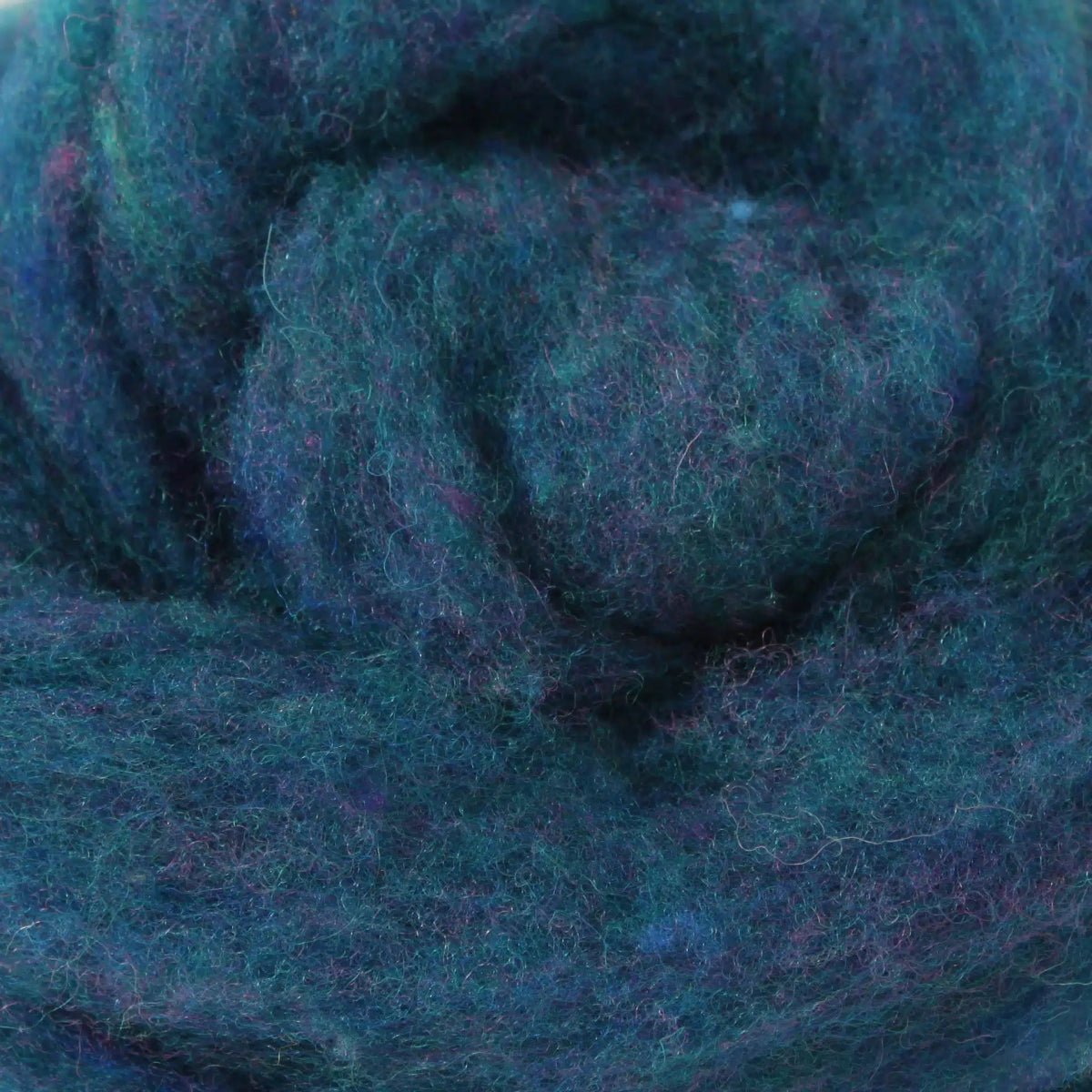 101 Jade Heather 100% canadian wool roving by custom woolen mills at Wabi Sabi