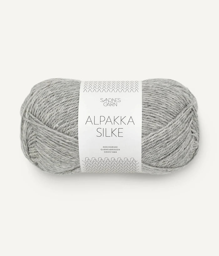 '1042 light grey ' alpakka silke by sandnes garn | Wabi Sabi