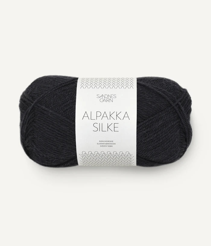'1099 black ' alpakka silke by sandnes garn | Wabi Sabi