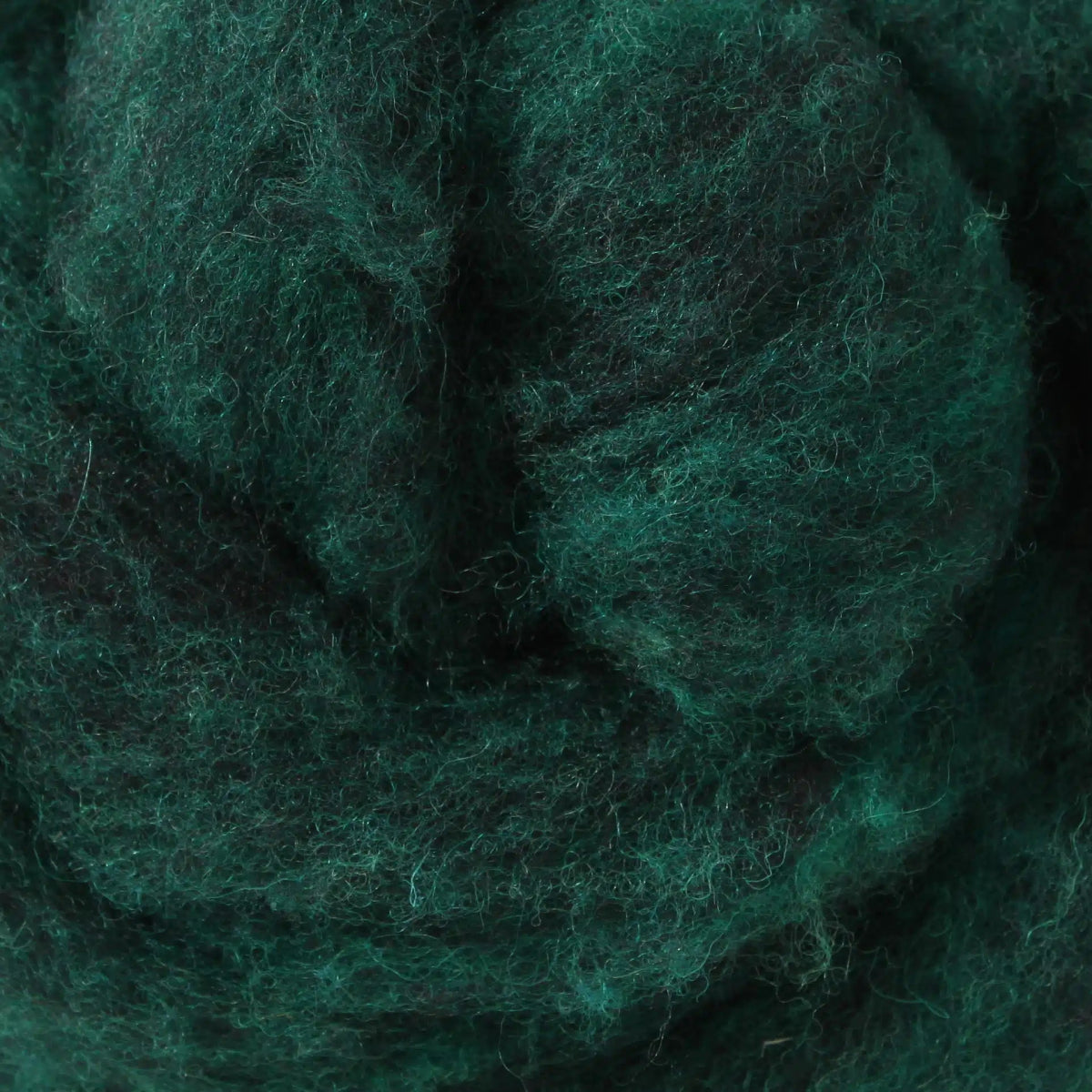 '110 Forest Green Heather ' 100% canadian wool roving by gram by Custom Woolen Mills | Wabi Sabi