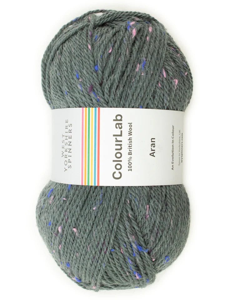 1180 slate grey tweed colourlab aran by west yorkshire spinners at Wabi Sabi