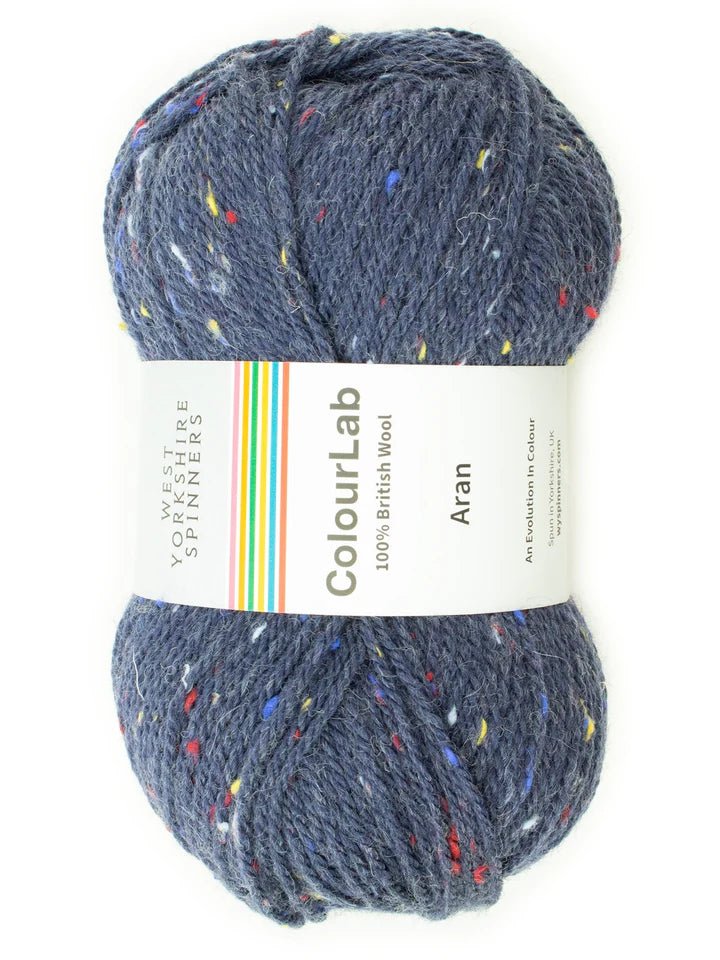 1181 cosmic navy tweed colourlab aran by west yorkshire spinners at Wabi Sabi