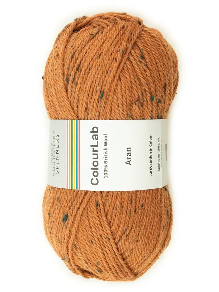 1183 burnt orange tweed colourlab aran by west yorkshire spinners at Wabi Sabi