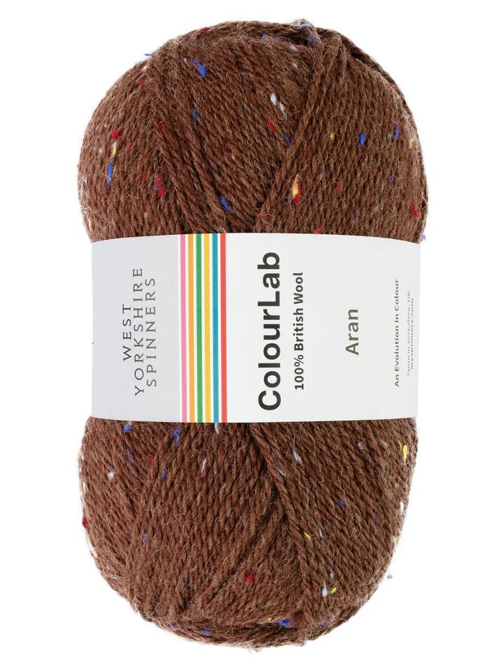 1215 chocolate brown tweed colourlab aran by west yorkshire spinners at Wabi Sabi