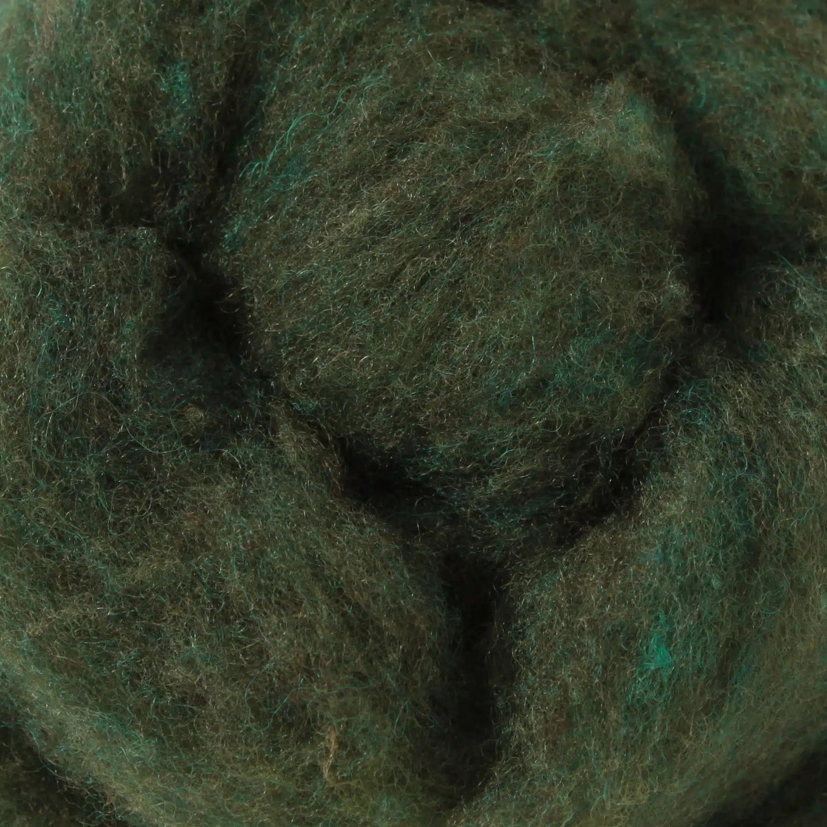 '124 Moss Green Heather ' 100% canadian wool roving by gram by Custom Woolen Mills | Wabi Sabi