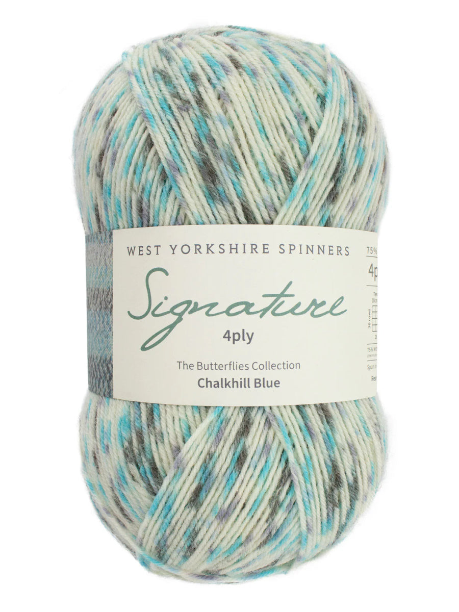 '1242 chalkhill blue ' signature 4ply: butterflies collection by West Yorkshire Spinners | Wabi Sabi