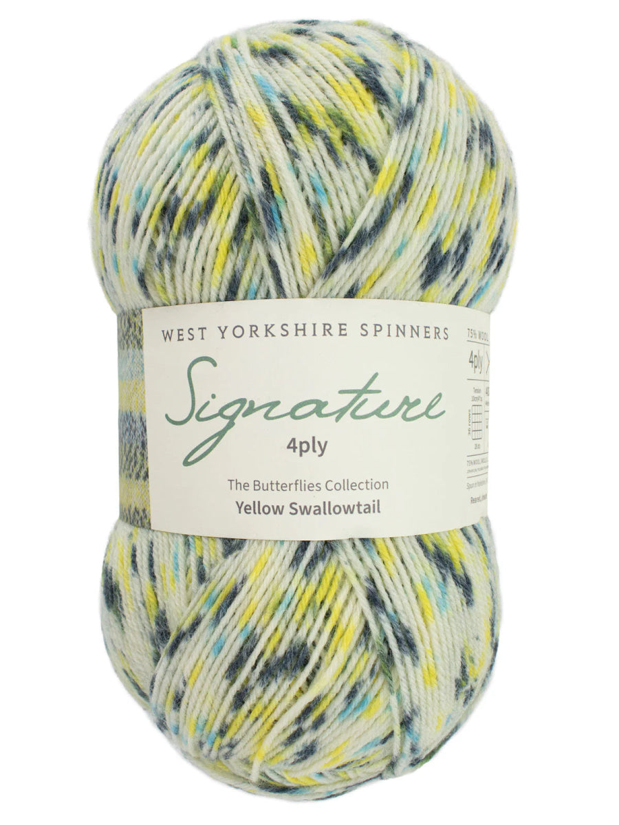 1245 yellow swallowtail signature 4ply: butterflies collection by west yorkshire spinners at Wabi Sabi
