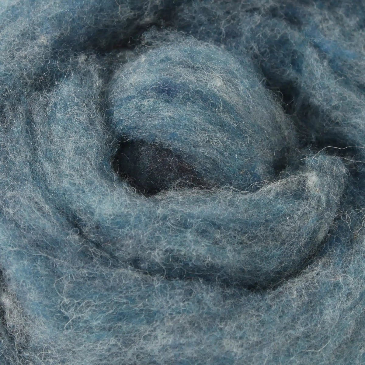 125 Denim Heather 100% canadian wool roving by custom woolen mills at Wabi Sabi