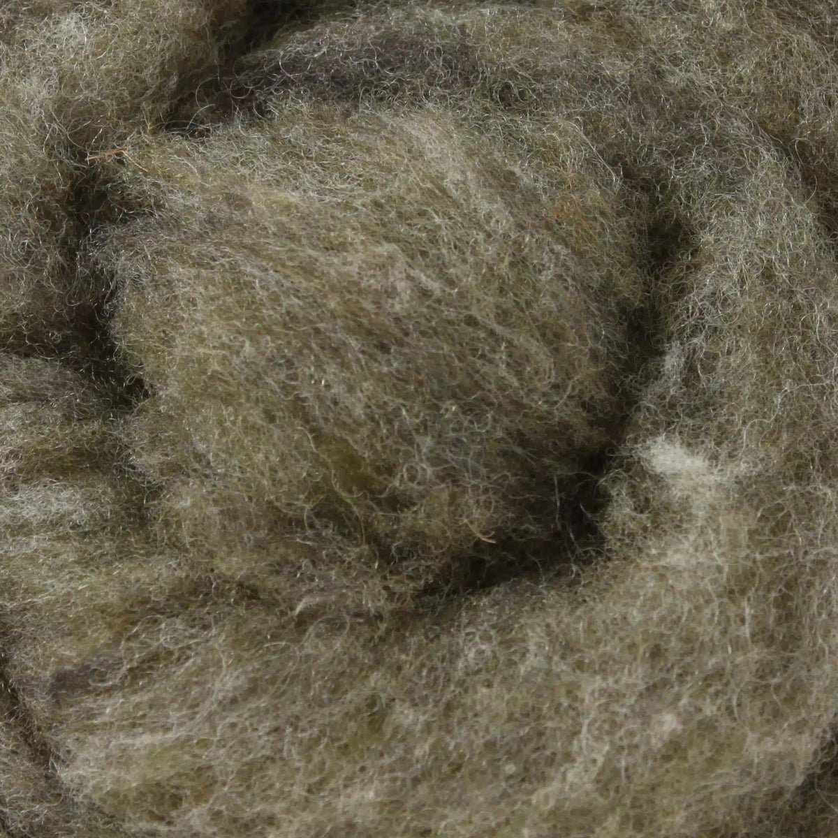 126 Sage Green Heather 100% canadian wool roving by custom woolen mills at Wabi Sabi