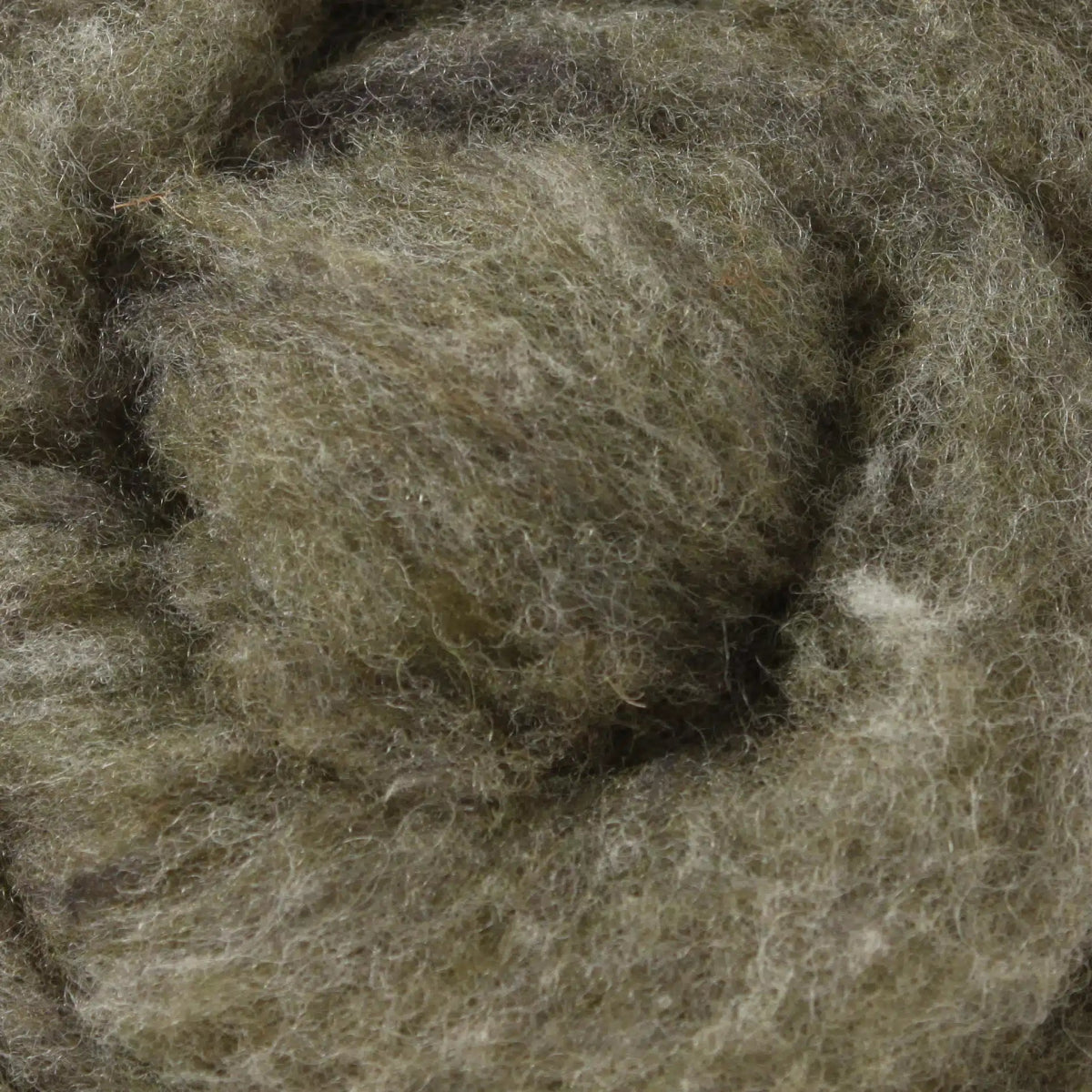 '126 Sage Green Heather ' 100% canadian wool roving by gram by Custom Woolen Mills | Wabi Sabi