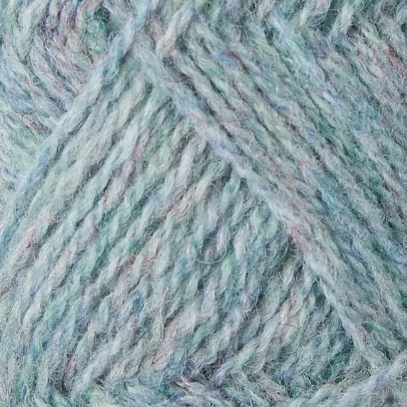1280 light marled blue green shetland jumper weight by jamieson & smith at Wabi Sabi