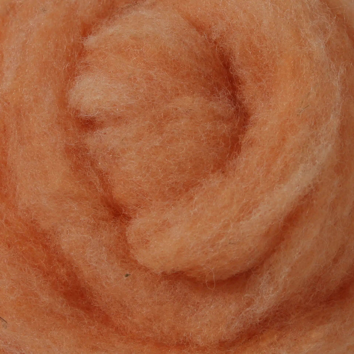 '129 peach ' 100% canadian wool roving by gram by Custom Woolen Mills | Wabi Sabi