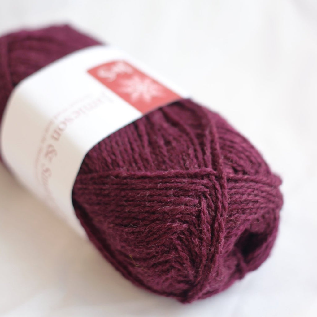 134 aubergine shetland jumper weight by jamieson & smith at Wabi Sabi