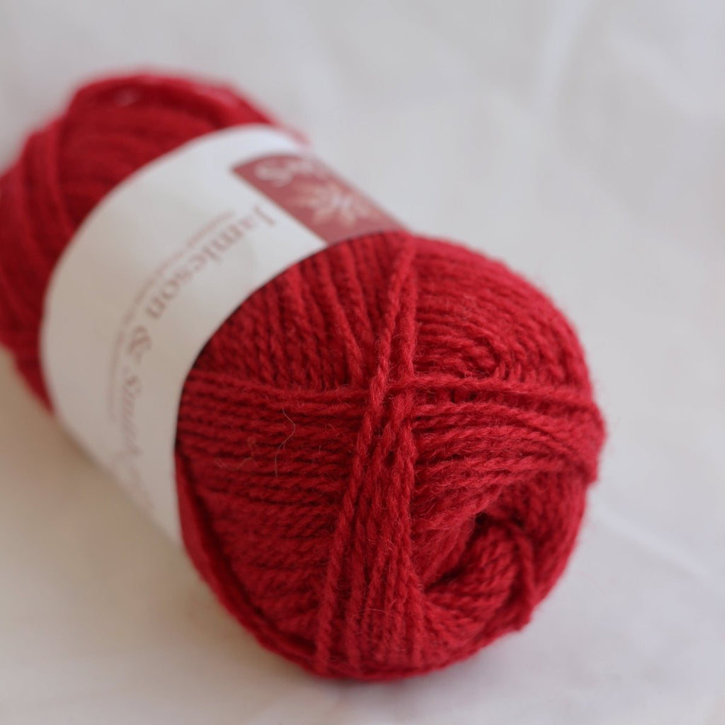 1403 red shetland jumper weight by jamieson & smith at Wabi Sabi