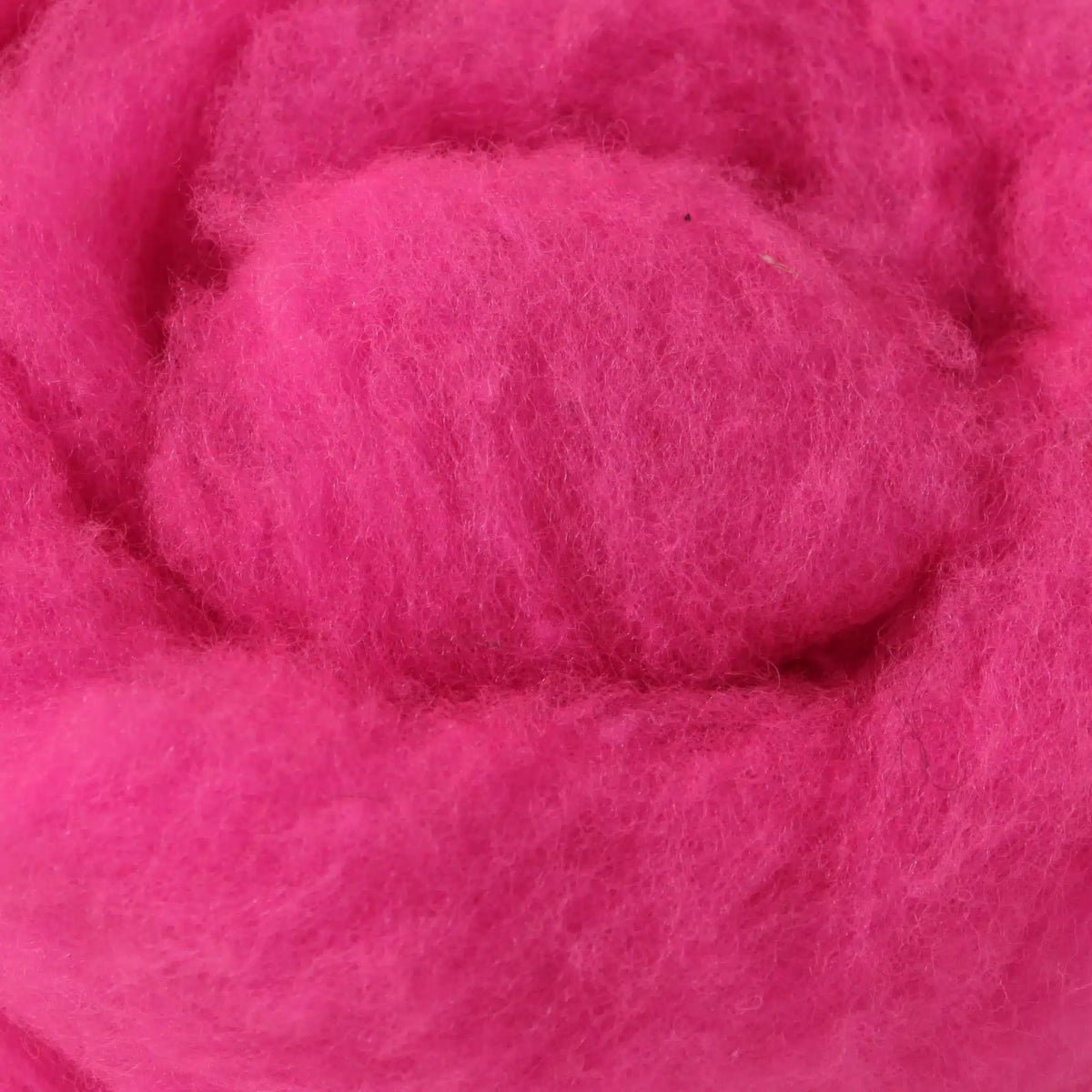 14F neon pink 100% canadian wool roving by custom woolen mills at Wabi Sabi