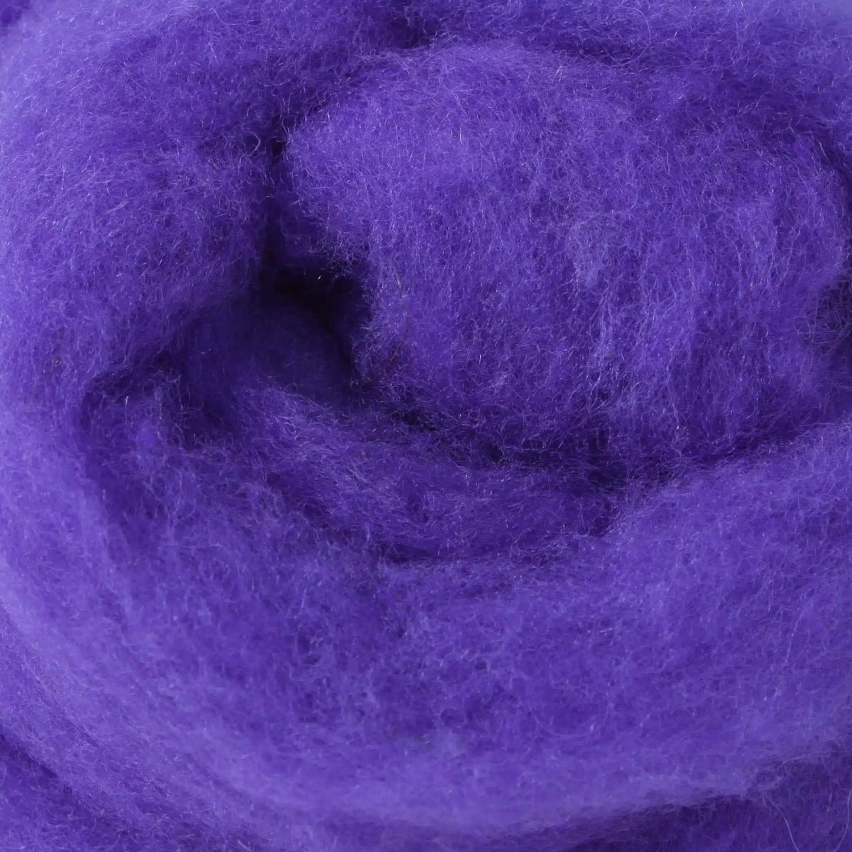 17F neon purple 100% canadian wool roving by custom woolen mills at Wabi Sabi