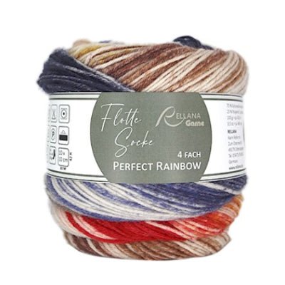 20 savannah flotte socke perfect rainbow 4ply by rellana garne at Wabi Sabi