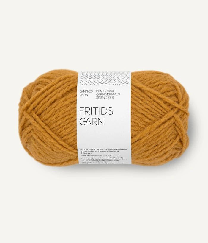 2335 mustard yellow fritidsgarn by sandnes garn at Wabi Sabi