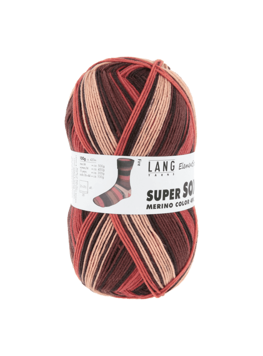 26 fire super soxx merino 4ply: elements by lang at Wabi Sabi