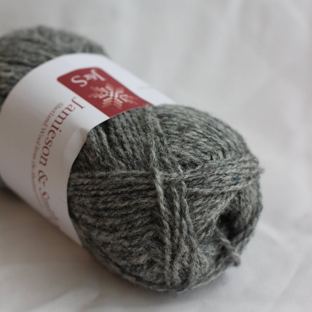 27 mid grey shetland jumper weight by jamieson & smith at Wabi Sabi