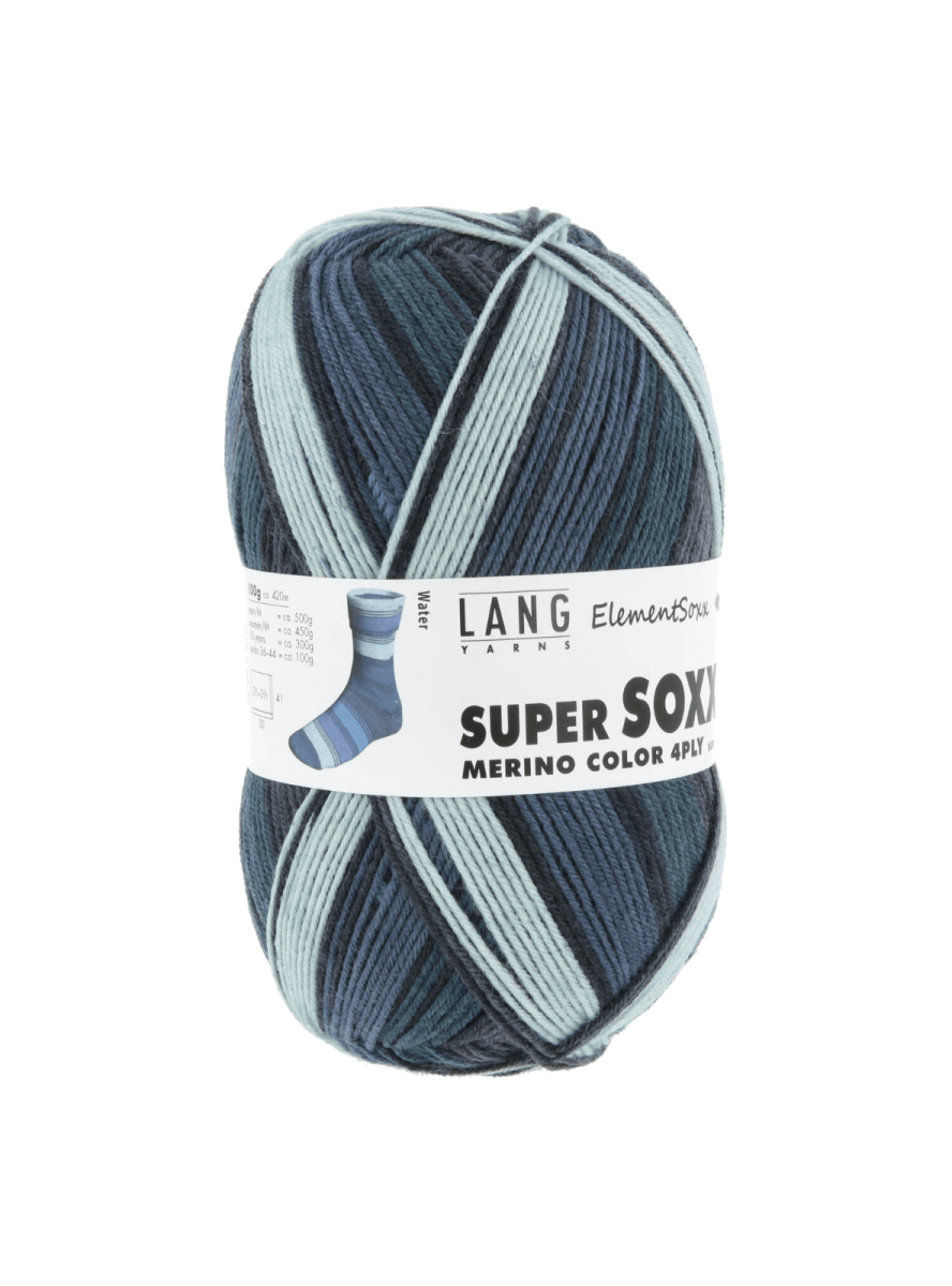 '28 water ' super soxx merino 4ply: elements by lang | Wabi Sabi