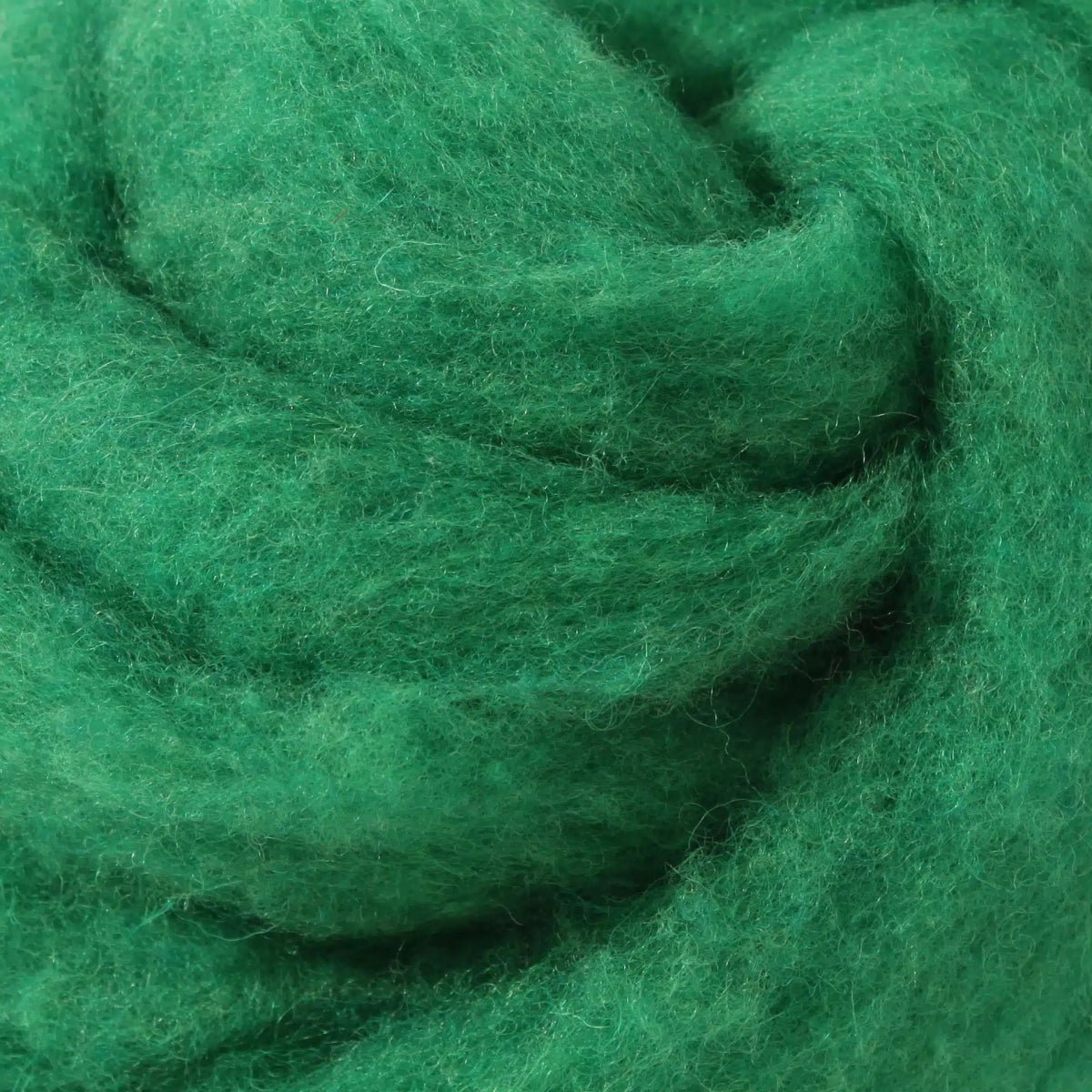 30 Grass Green 100% canadian wool roving by custom woolen mills at Wabi Sabi