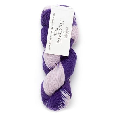 304 lime heritage tie dye sock by cascade yarns at Wabi Sabi