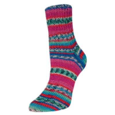 '3060 legato pink teal blue ' flotte socke by Rellana Garne | Wabi Sabi