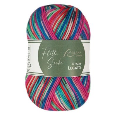 '3060 pink teal blue ' flotte socke: legato by Rellana Garne | Wabi Sabi