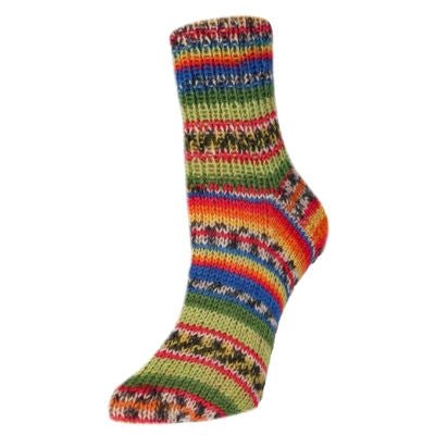 '3062 legato red blue green ' flotte socke by Rellana Garne | Wabi Sabi