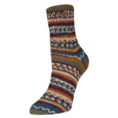 '3065 legato teal lilac orange ' flotte socke by Rellana Garne | Wabi Sabi