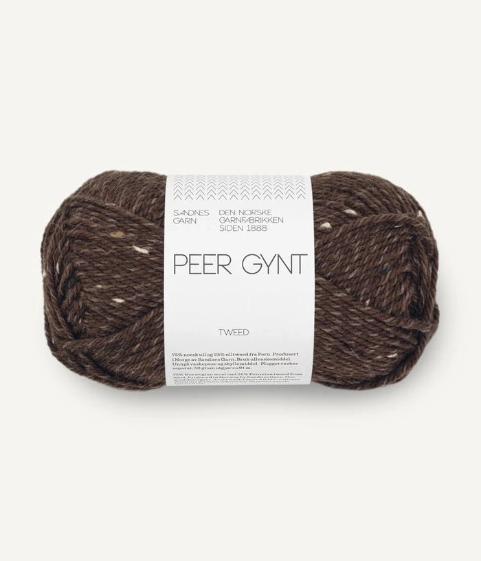 '3085 dark brown tweed ' peer gynt by sandnes garn | Wabi Sabi