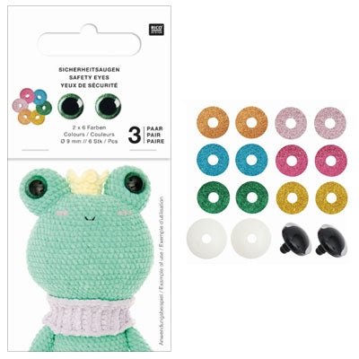 '30mm (1 pair) ' colourful safety eyes by rico | Wabi Sabi