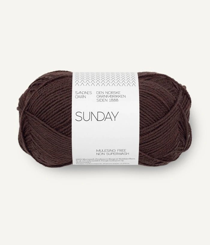 3591 dark brown melange sunday by sandnes garn at Wabi Sabi