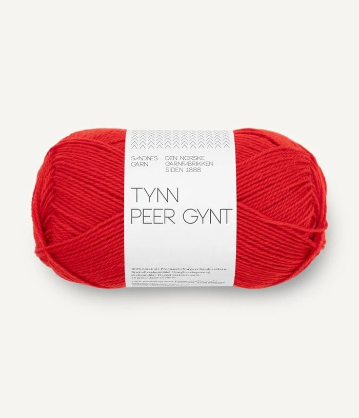 '4018 scarlet red ' tynn peer gynt by sandnes garn | Wabi Sabi